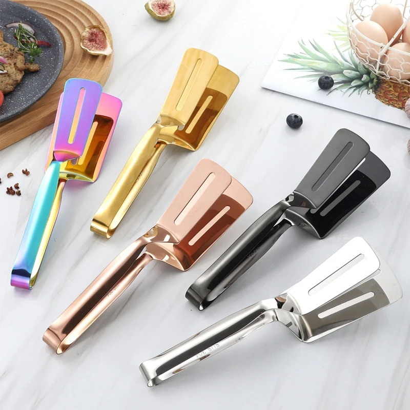 

Durable Stainless Steel Frying Shovel Clip Fried Fish Shovel Ergonomic Handle Easy to Use Fried Beef-Steak Spatula Steak