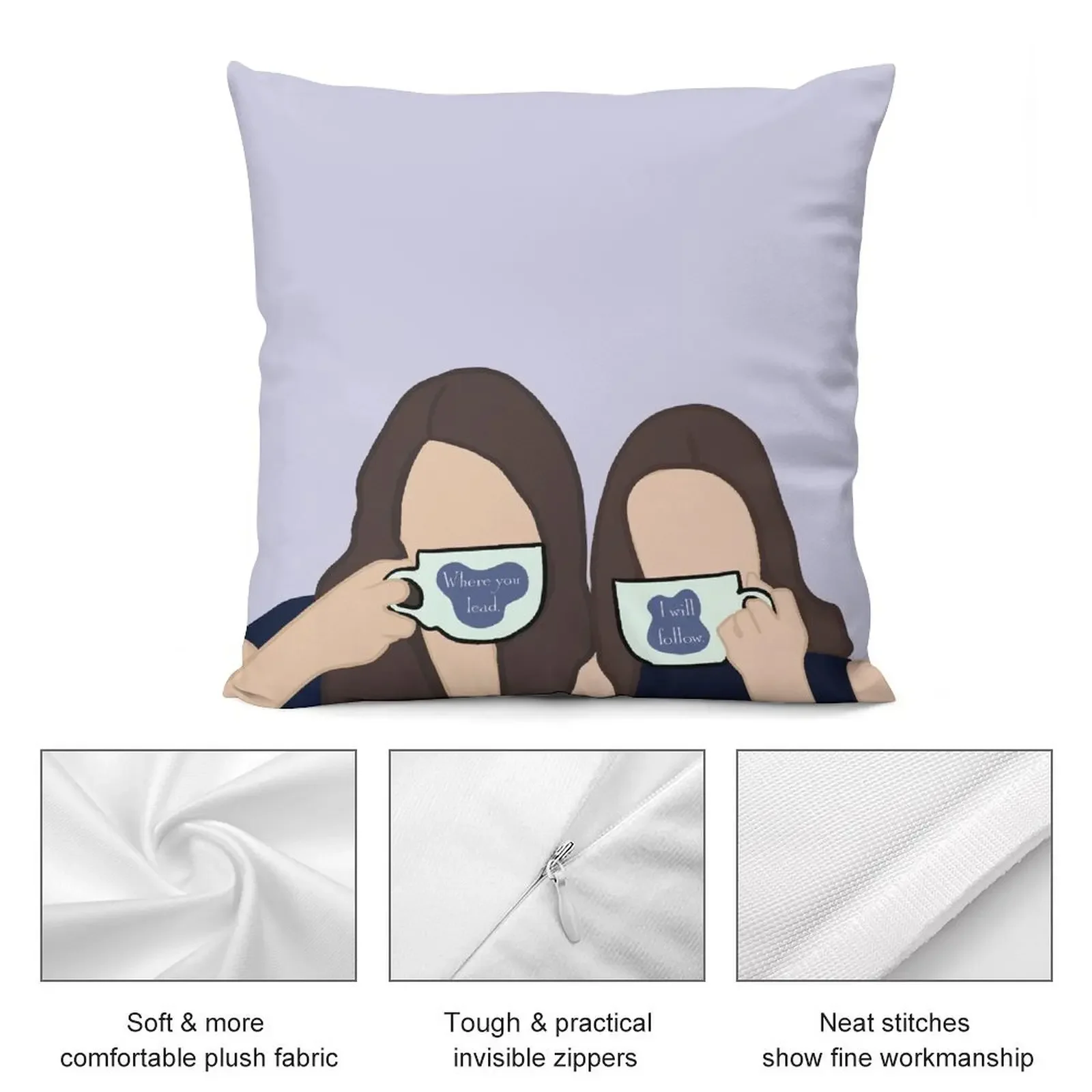 Лорелай и Рори Гилмор - Где свинец я следуй последу. Декоративная подушка. Чехол