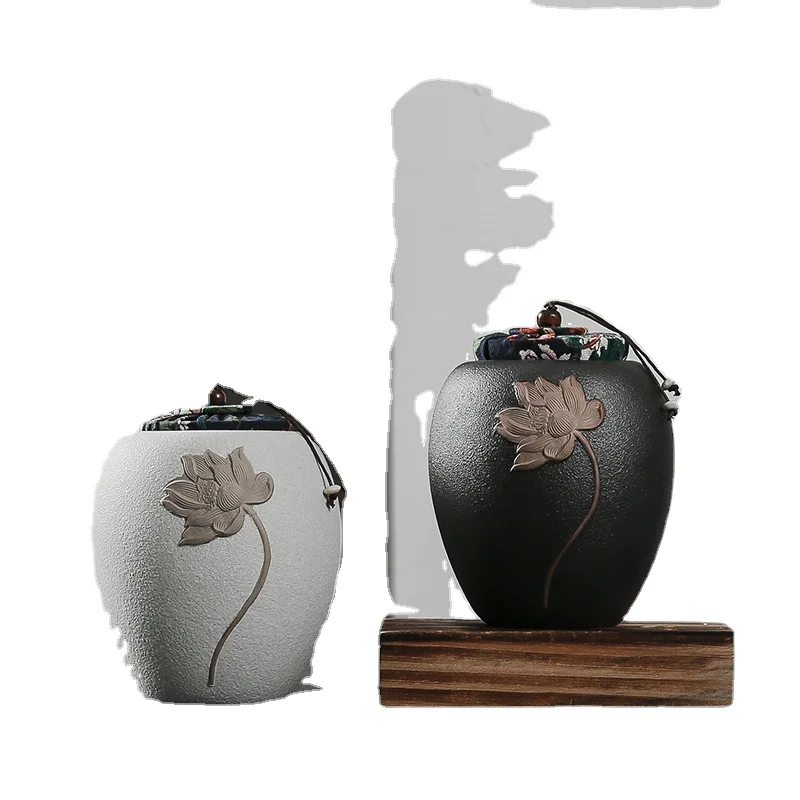 Чайная банка керамическая большая герметичная бытовая влагостойкая для