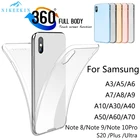 Чехол для Samsung Galaxy S20 Plus, Note 10, A70S, A60, A50S, A40S, A30S, A20E, A10, A9, A8 Plus, силиконовый чехол с полным покрытием на 360 градусов