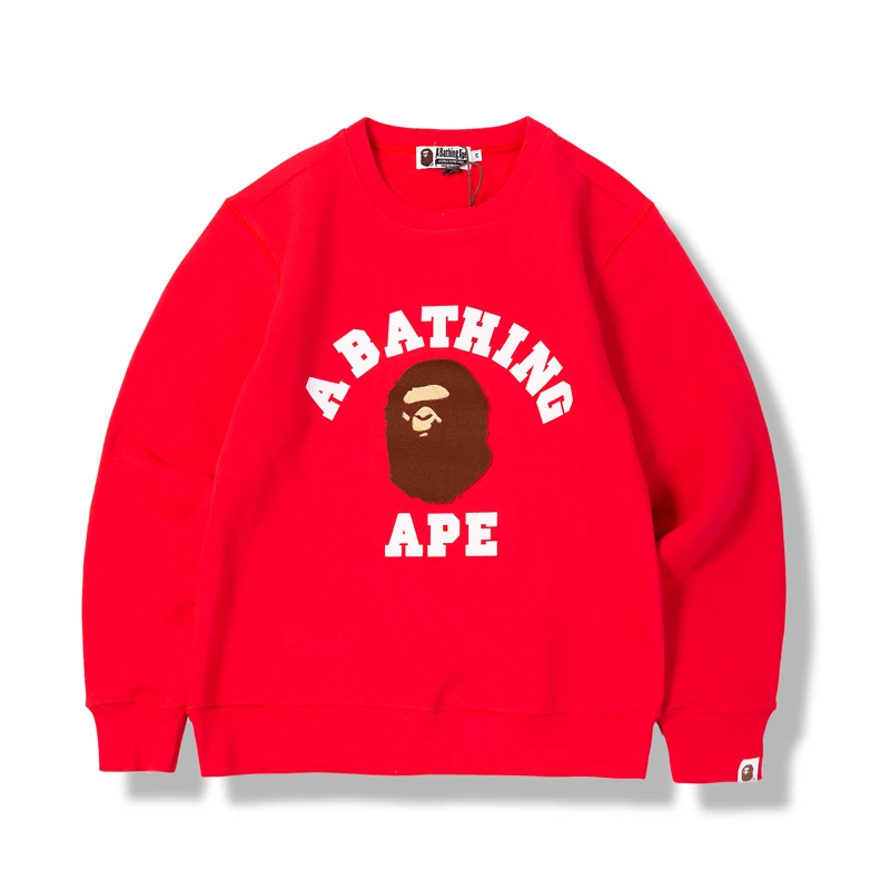 

Spring and Autumn New Tide Brand Ape Man Initial Print Solid Color Round Neck Long Sleeve Sweater for Gentleman and Women