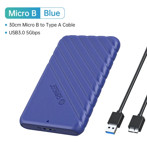 ORICO MicroB USB3.0 2,5 "внешний накопитель HDD чехол SATA 5gbps HDD SSD жесткий диск корпус Поддержка UASP для ПК ноутбука