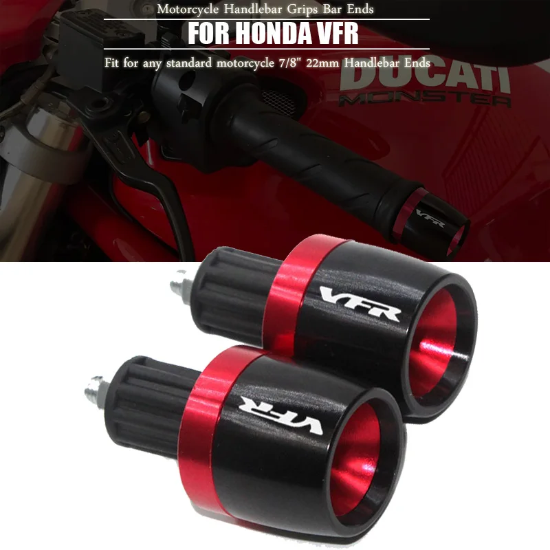 Motorcycle Accessories 7/8'' 22MM Handlebar Grips Handle Bar Cap End Plugs For Honda VTR1000F / FIRESTORM VTR 1000 F 1998-2005