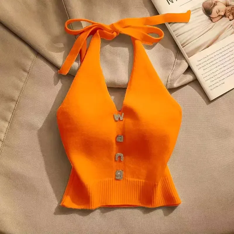 Frauen Sommer Kleidung/2018mellose V-Ausschnitt сексуальные майки винтажный пуловер Coole Mädchen Stricken