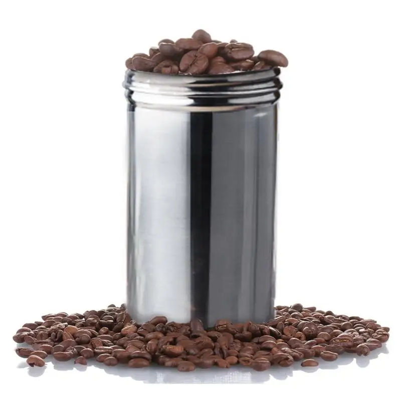 

Герметичная банка для хранения из нержавеющей стали 304, контейнер для чайных кофейных зерен, Открытый Дорожный кемпинг, органайзер для хран...