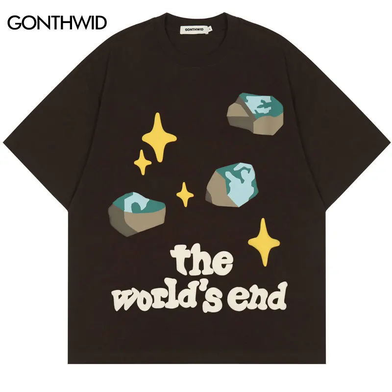 

Hip Hop T Shirts Men Streetwear Stars Letter Print Short Sleeve Tshirt 2022 Harajuku Summer Fashioin Casual Cotton Loose Tee Top