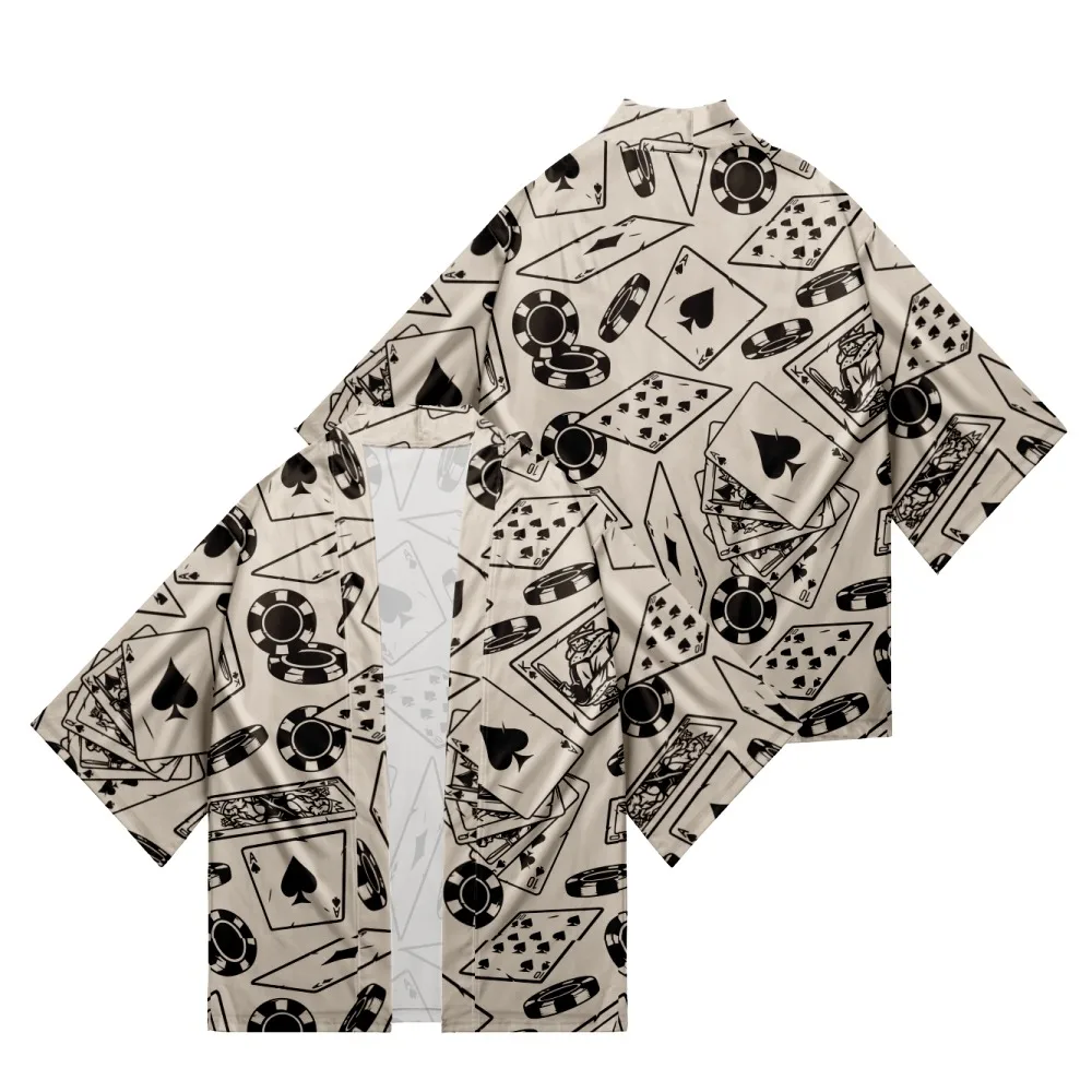 Кимоно в стиле покера японская одежда для женщин и мужчин хит продаж 2022 топы