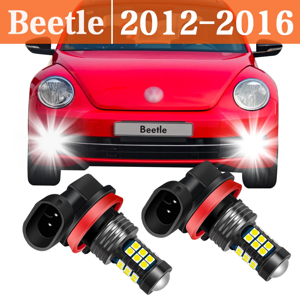 

2PCS Car LED Fog Light Lamp Bulb For Volkswagen VW Beetle 2012 2013 2014 2015 2016 Replace Bulbs Accessories