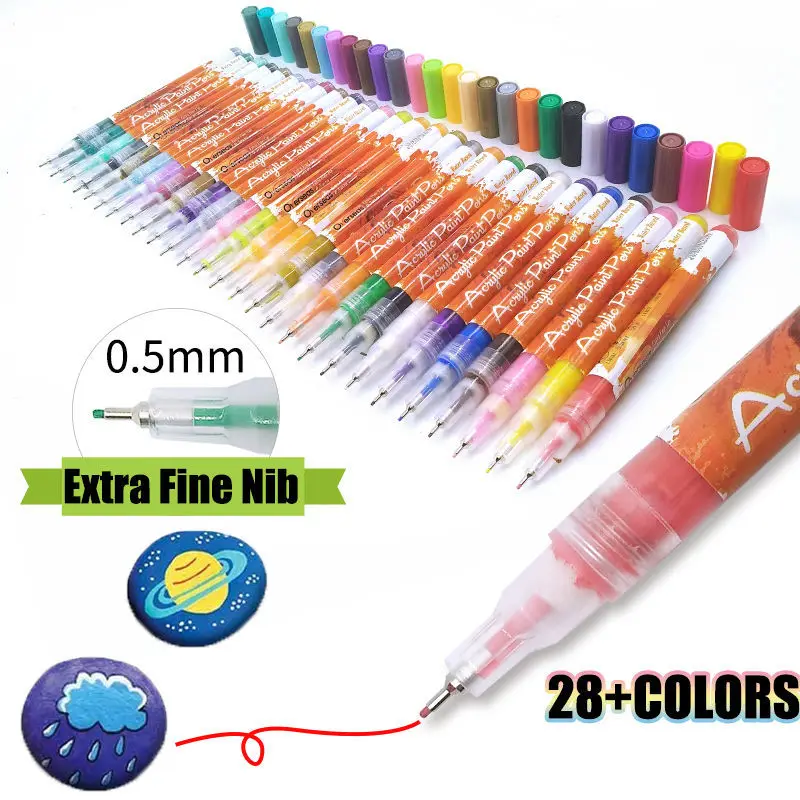 

Acrylic Marker Character Water-based Pen Needle Pen Waterproof Painting Shoe , Clothes Does Not Fade Fine Word Color Pen