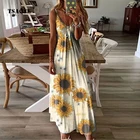 Платье женское ТРАПЕЦИЕВИДНОЕ с цветочным принтом, V-образным вырезом и пышными рукавами