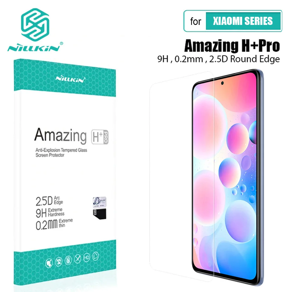 Nillkin for Xiaomi Poco X5 X4 F5 F4 F3 M4 Mi 13 12T 11T 10T Pro 5G Tempered Glass Screen Protector for Redmi Note 12 11 10 9 Pro