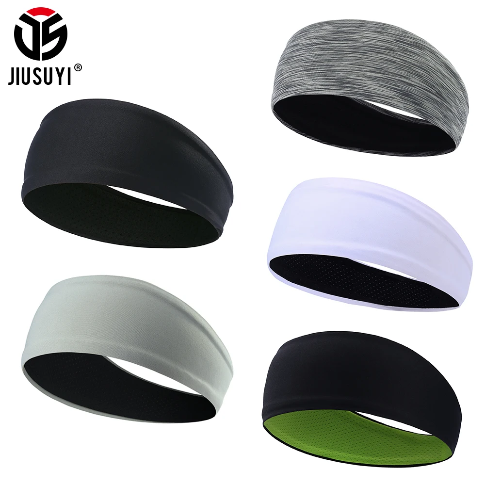 

Athletic Elastic Headband Tennis Gym Jogging Cycling Sweat Band Absorbent Hairband Sport Safety Bands Male Grils Women Headwear