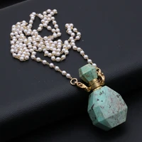 ross quartztiger eyeamethystgreen aventurinewhite crystal gold chain perfume bottle pendant necklace