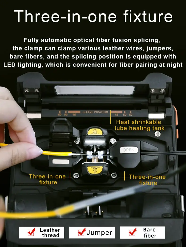 Made in China High Quality NEW K5 6 motor core alignment fusion splicer with power meter OPM and Visual Fault Locator VFL