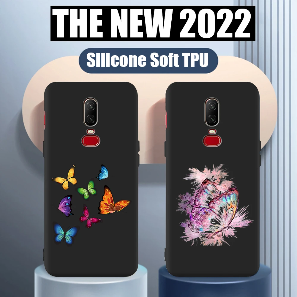 

Fashion Butterfly Pattern cute cartoon etui Coque for Oneplus 8 5 6 7 One Plus 5T 6T 7T 8 Pro Phone Case soft silisone tpu Cover