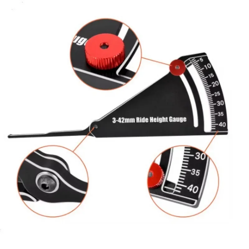 Adjustable Ruler Adjusting RC Car Height &amp Wheel Rim Camber 3-42Mm Ride Gauge
