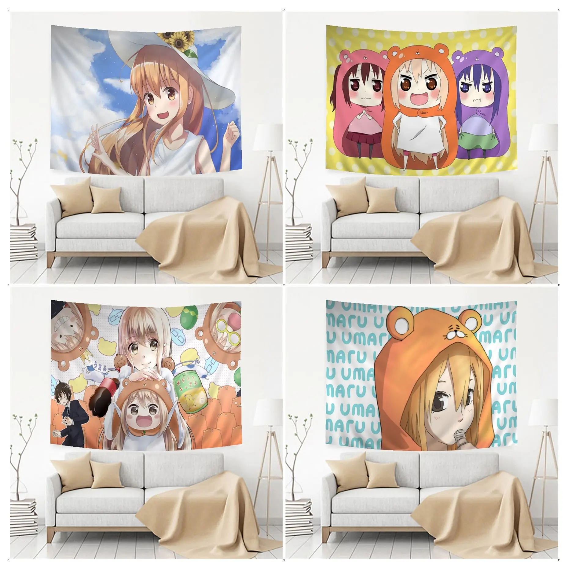 

Himouto! Umaru-chan Tapestry Art Printing Home Decoration Hippie Bohemian Decoration Divination Wall Hanging Sheets