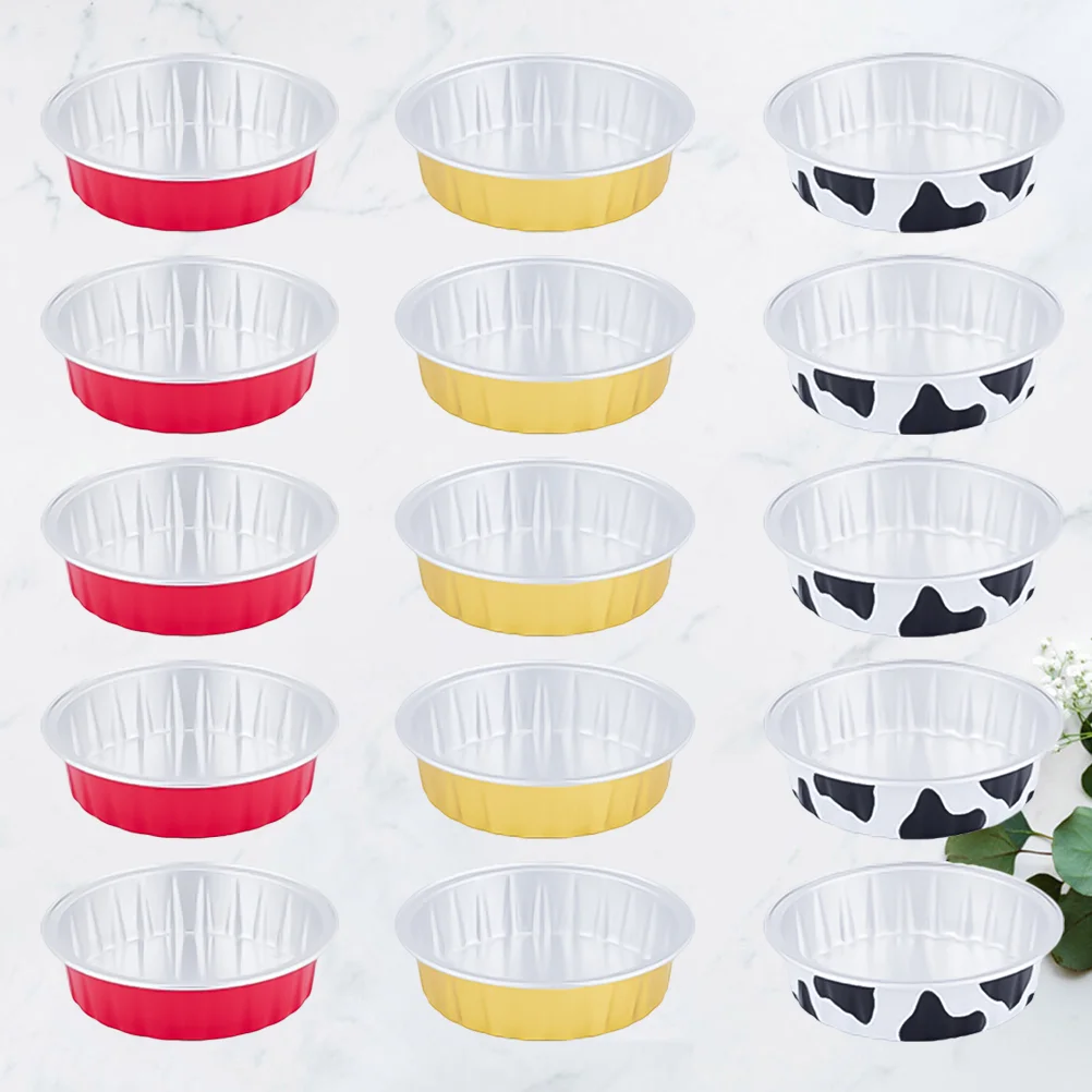 50 шт. 80 мл г круглая чашка для мусса торта из алюминиевой фольги с прозрачной