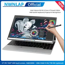 14-inch IPS touch screen computer tablet laptop N5105 office business notebook 16G  128G --1TB SSD RGB WINDOWS 11 TOUCH ID