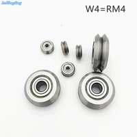 1piece v groove guide rail roller bearing w4 w4x rm4 zz 2rs 15 59 94 19 mm high precision double row beads rail bearing
