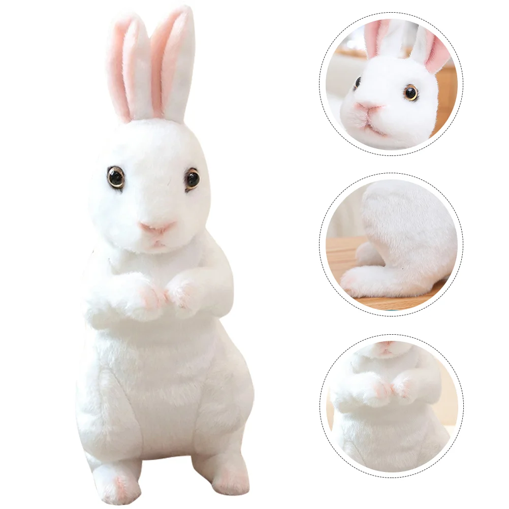 

Plush Bunny Stuffed Rabbit Toy Animal Easter Toyschildren Kids Gifts Cartoon Year Chinese Realisticanimals Pillow Mascotwhite