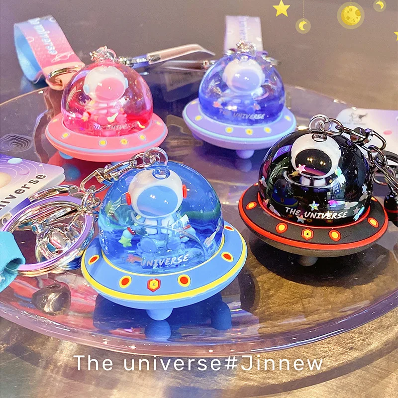 

ASTRONAUT KEYCHAIN Blue Liquid Key Chain Rocket Shaker Accessory Fidget Toy Bag Charm Space Travel Spaceship Liquid Keychain