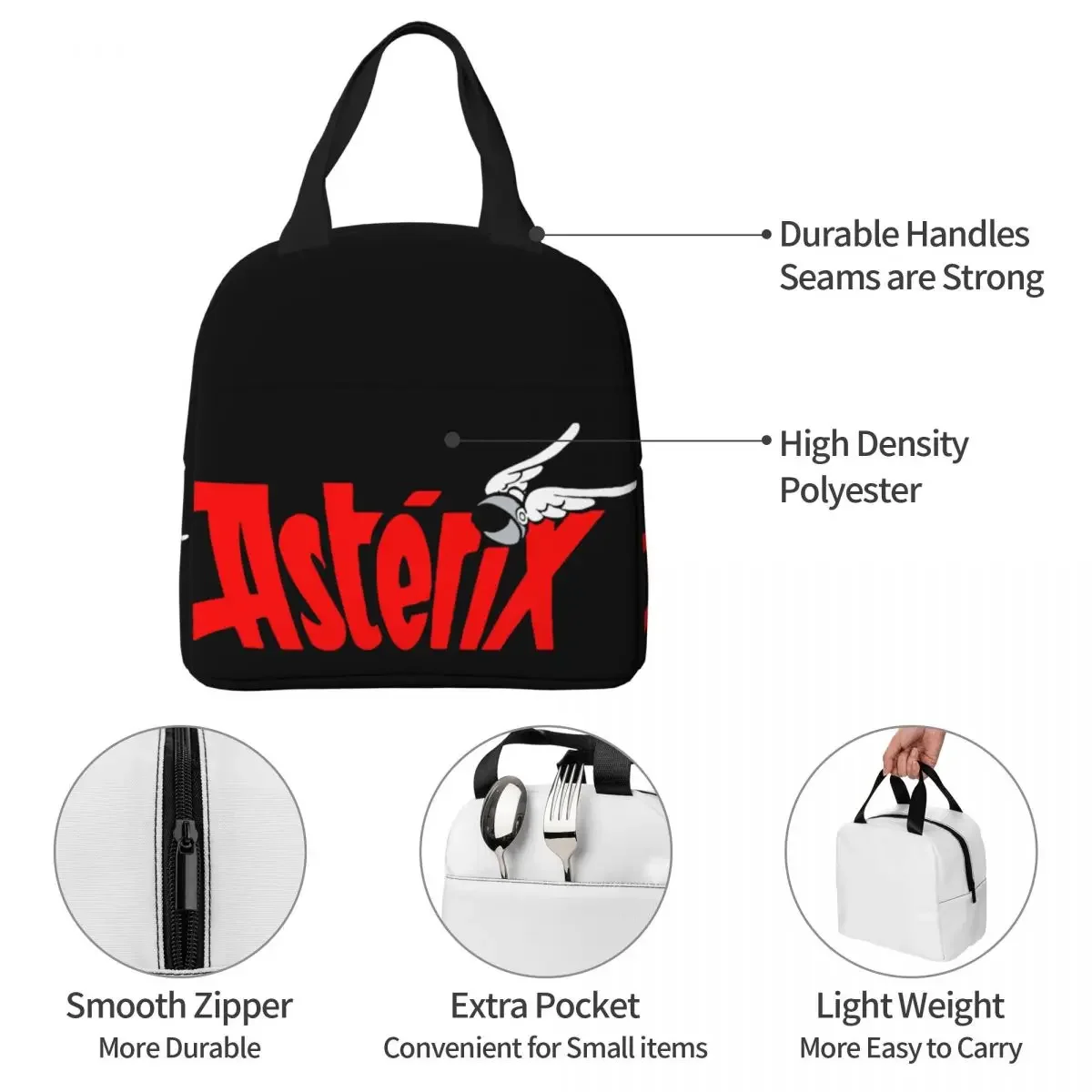 Изолированный ланч-бокс Астерикс и Обеликс мультяшный термос сумка Summa