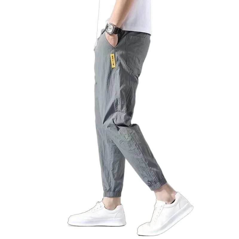 Мужские повседневные брюки летние тонкие леггинсы из вискозы спортивные