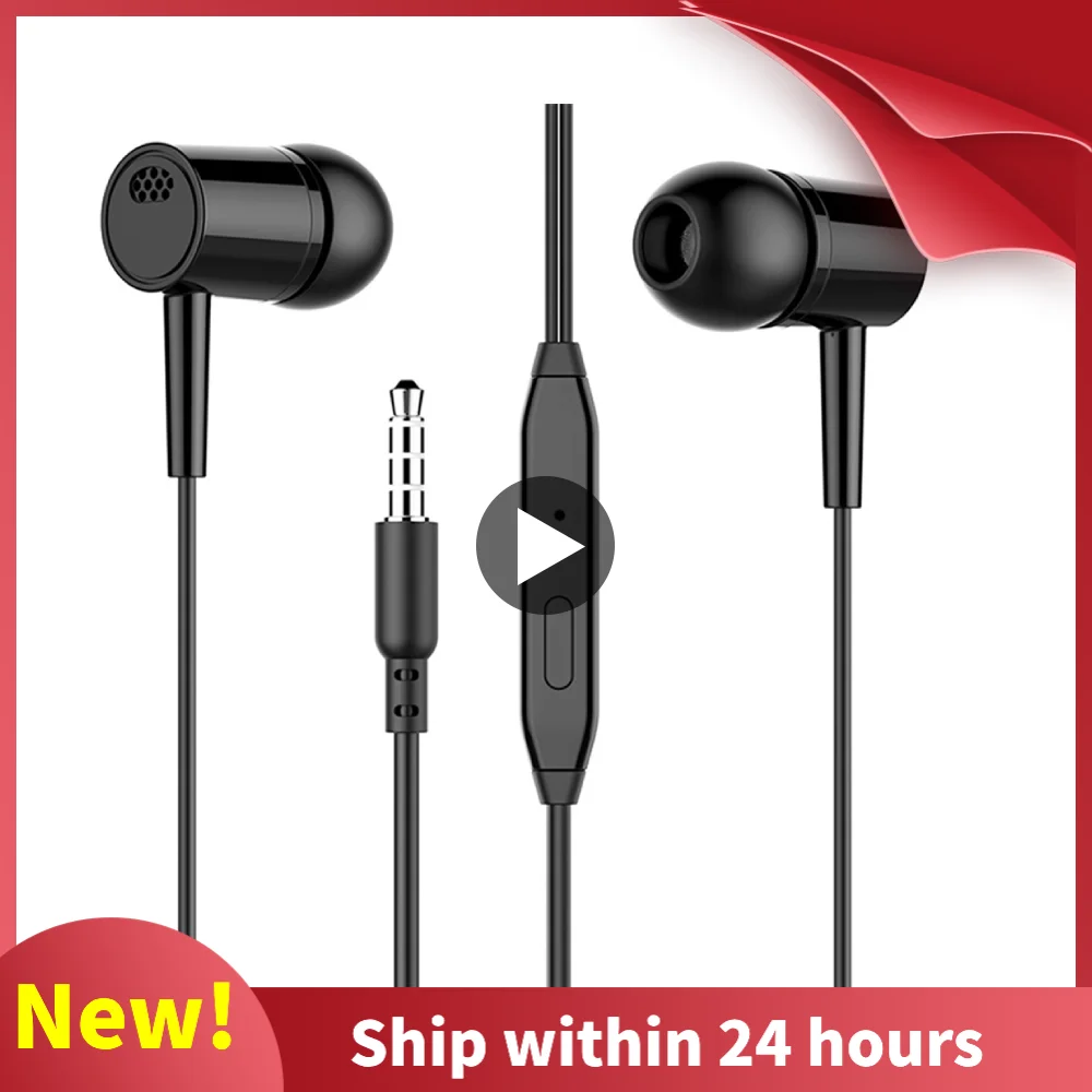 

3.5MM In-ear Wired Earphone With Microphone Earbuds Sport Stereo Music Headset For Phone Computer Headphone Portable Audio