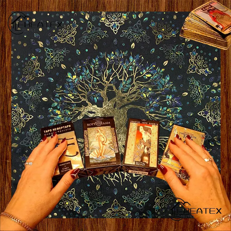 

Tree of Life Tarot Tablecloth Hippie Altar Cloth Pagan Spiritual Witchcraft Astrology Table Cover Bedroom Home Decor Tapestry