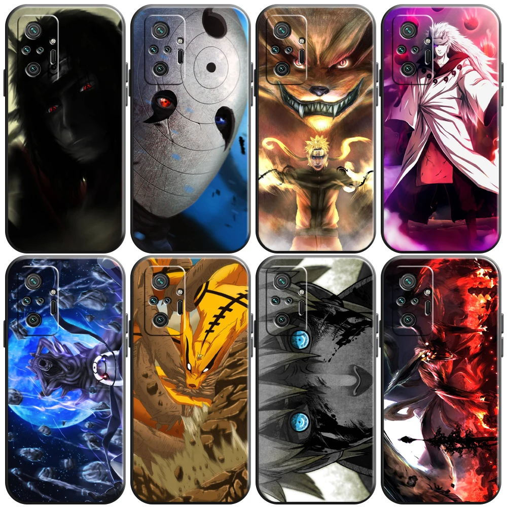 

Japan NARUTO Anime Phone Case For Xiaomi Redmi Note 9 9i 9AT 9T 9A 9C 9S 9T 10 10S Pro 5G Funda Coque Black Carcasa
