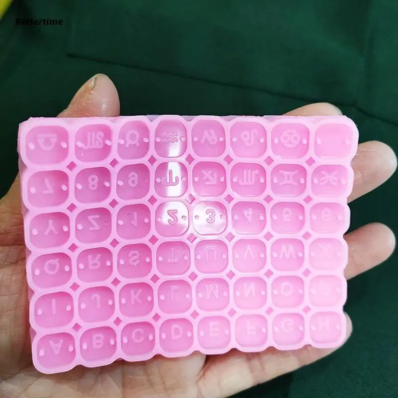 

B36D Square Heart Letter Keychain Mold with Hole Earrings Pendant Handmade Mold