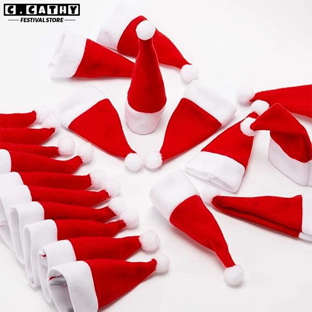 5/12/20 шт. рождественские шапки держатель для посуды бутылка вина нож вилка карман