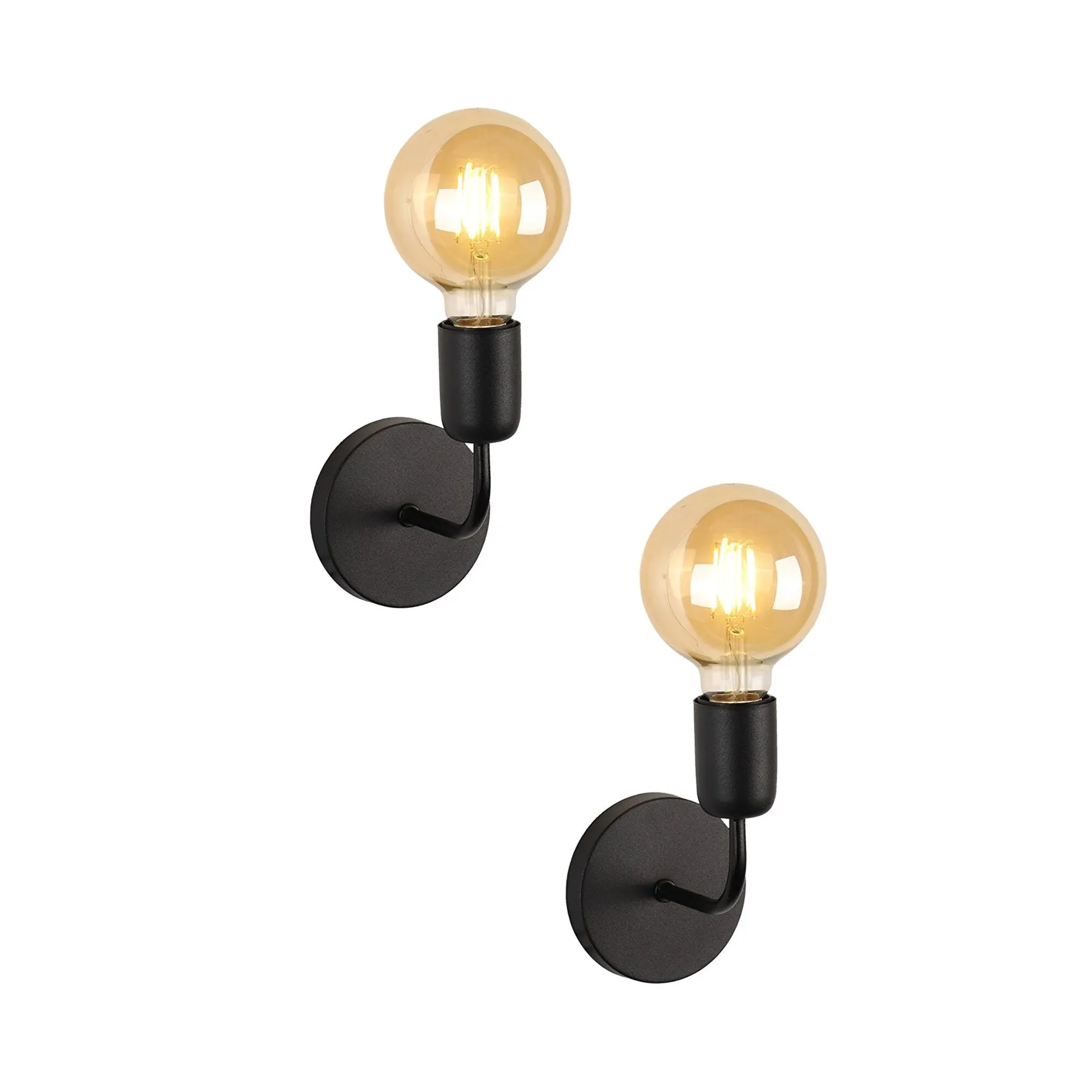 

2 Piece Retro Rustic Tumbled Wall Lamp Sconce