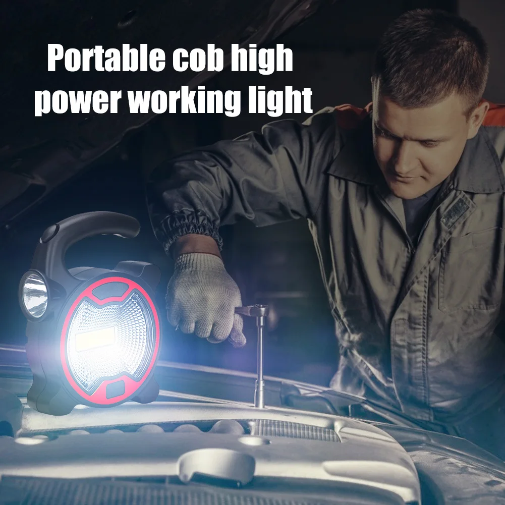 

NEW Portable COB LED Work Light Waterproof Hand-held Emergency Floodlight Super Bright Spotlight Flashlight Battery Powered