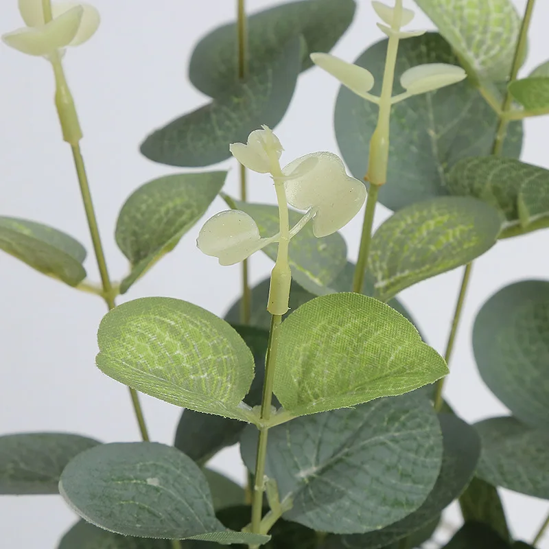 

12pcs Artificial Eucalyptus Silk Flowers for Wedding Hotel Christmas Home Decor Forest Style DIY Home Decoration