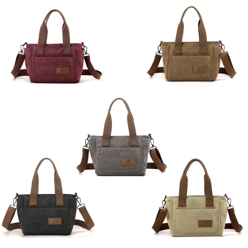 

Vintage Shoulder Bag Canvas Bag Versatile Shopping Bag Large Capacity Handbag