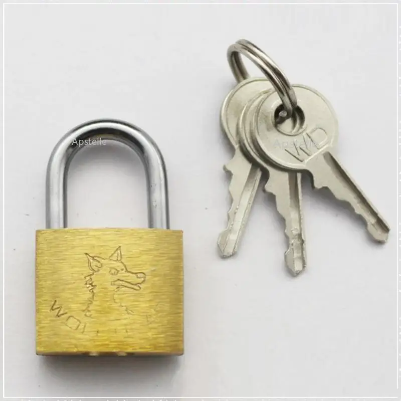 

Copper Padlock Wolf Head Brass Lock Small Locks Door Locks 20mm Not Rust Lock Core Include 2keys