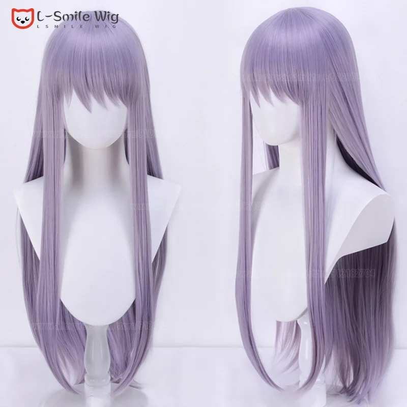 

Anime BanG Dream! Minato Yukina Cosplay Wig 80cm Long Gray Purple Heat Resistant Synthetic Hair Halloween Party Wigs + Wig Cap