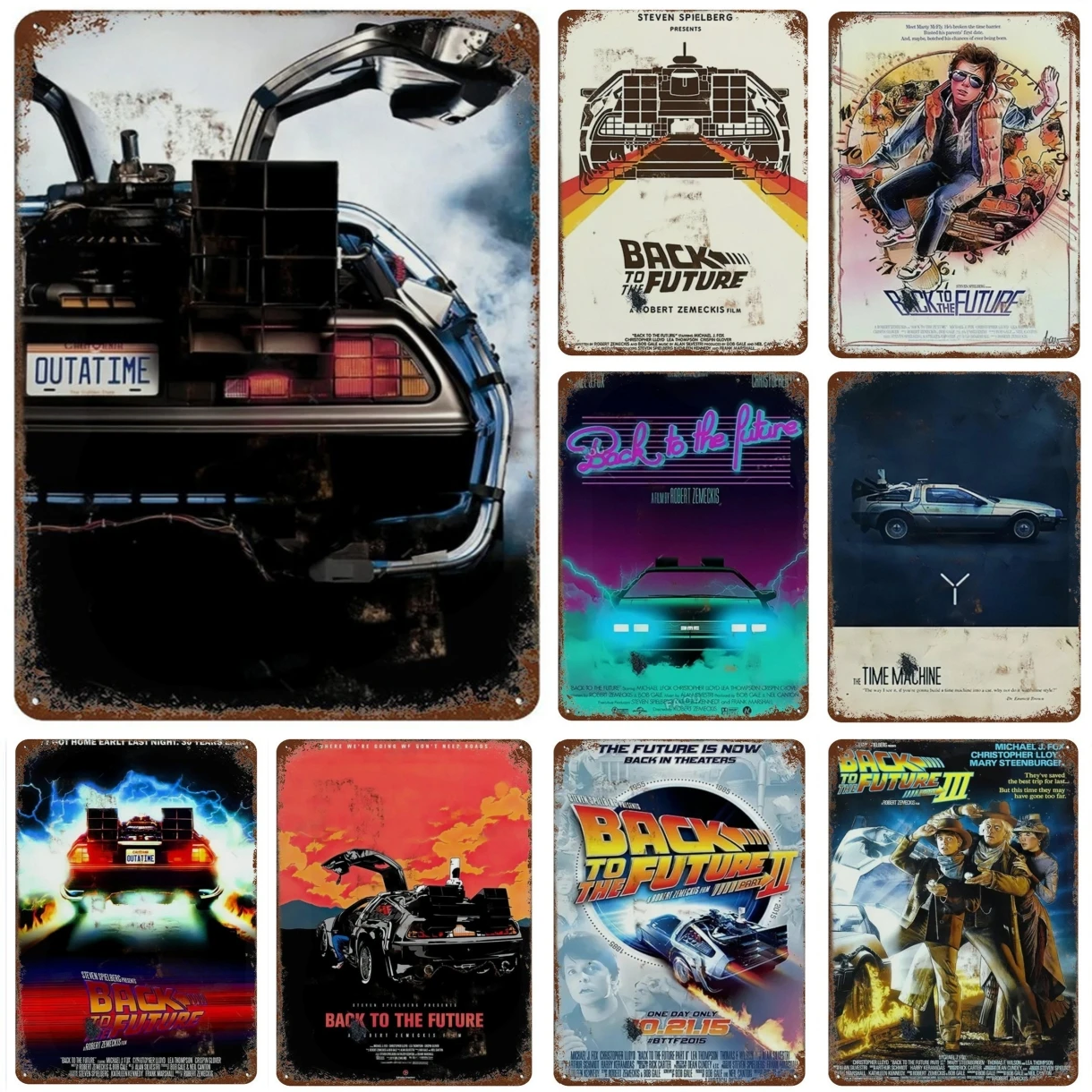Винтажная Металлическая Вывеска Из Фильма Назад В Будущее Стиле Ретро