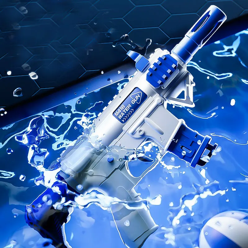 Ручной Водяной Пистолет M416 Для Непрерывной Стрельбы Высокая Яркость Детский