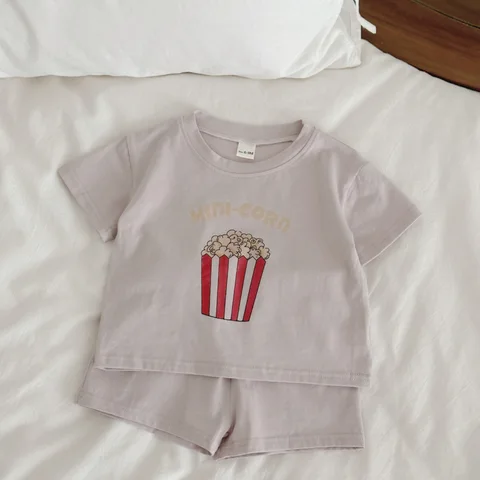 Детская вискозная летняя рубашка с шортами, комплект