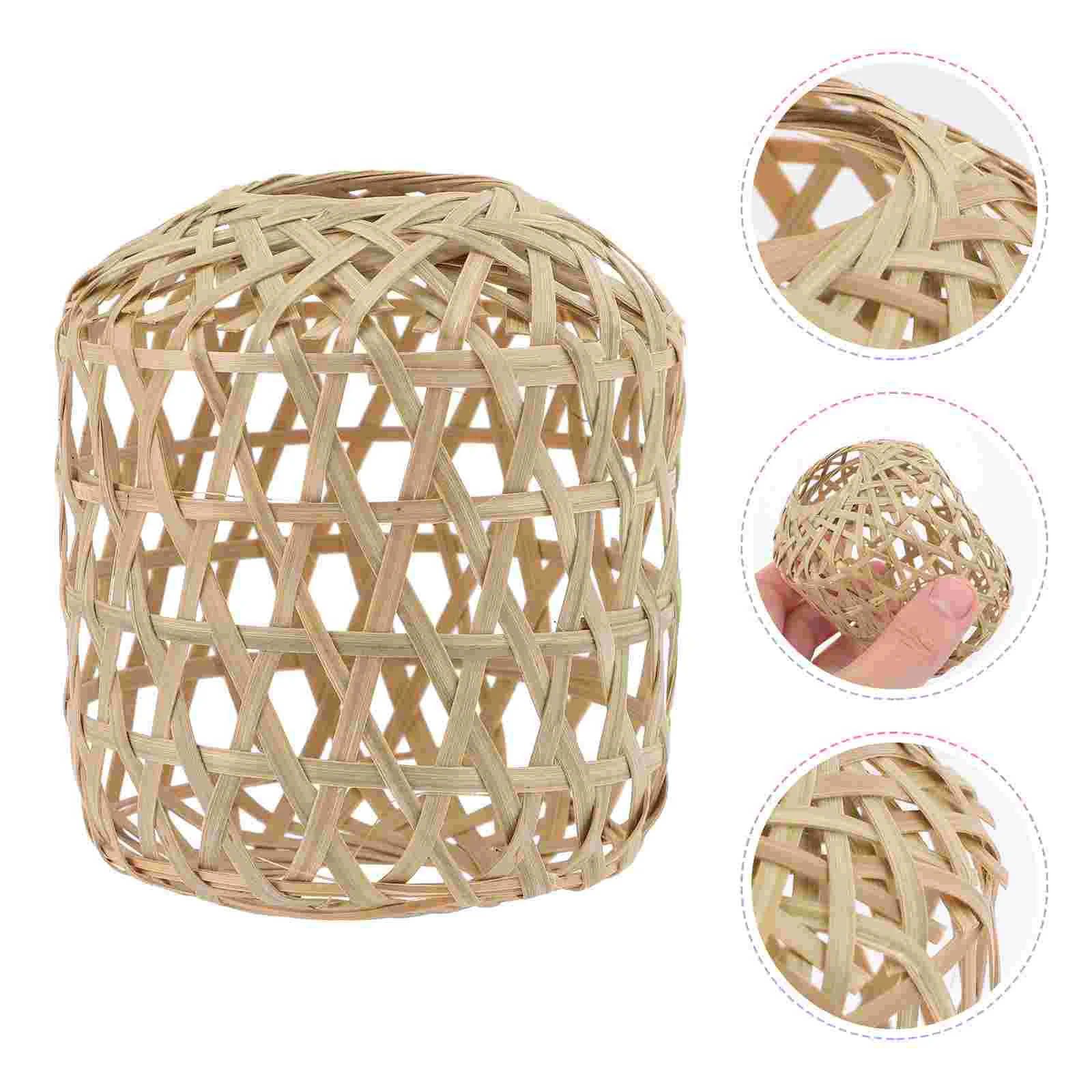 

Bamboo Woven Lamp Shade Rustic Style Hanging Lamp Shades Pendant Lamp Cover