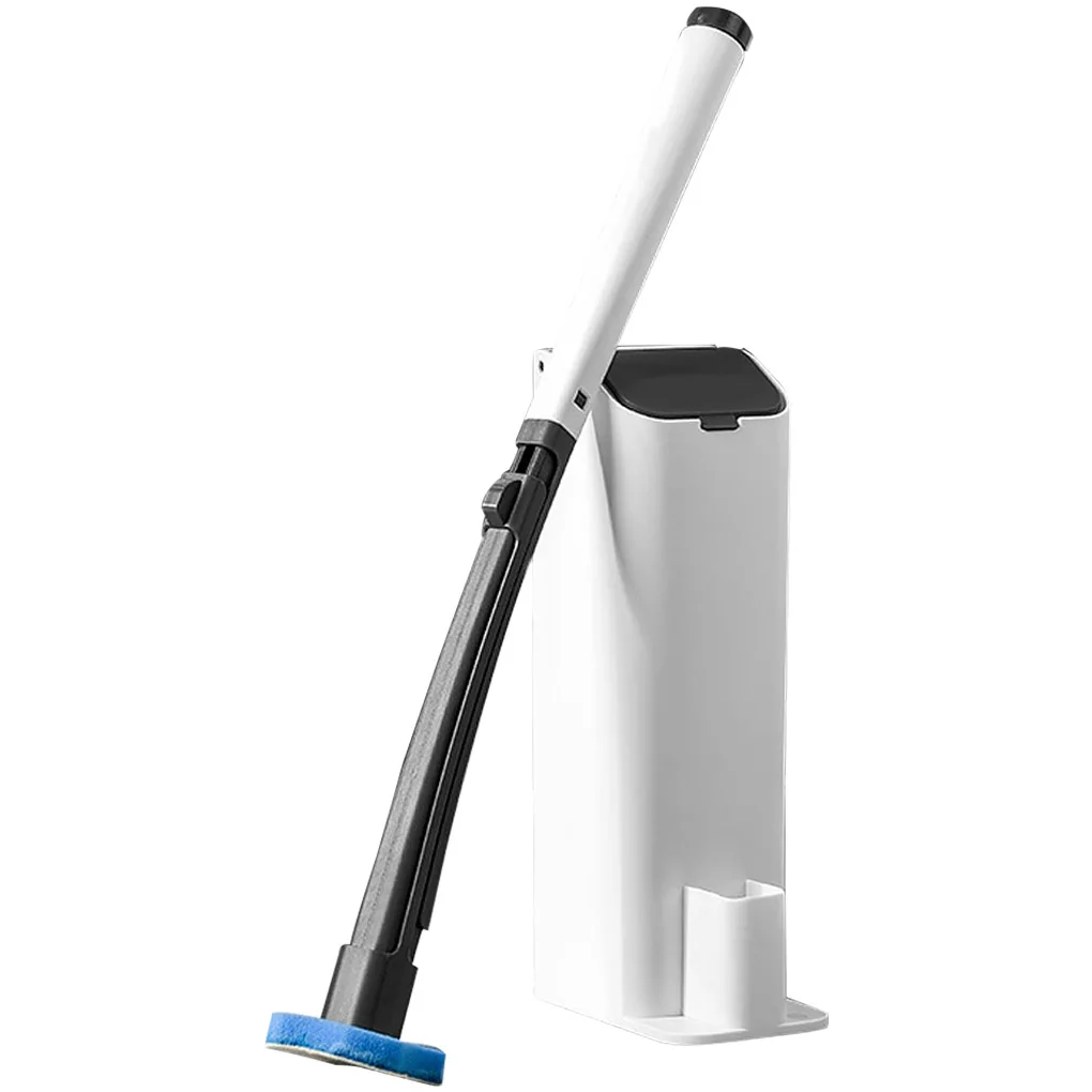 

RecabLeght Disposable Toilet Brush Set Handheld Cleaning Toilet Brush Black Holder Bathroom Household Wc Accessories Long Handle