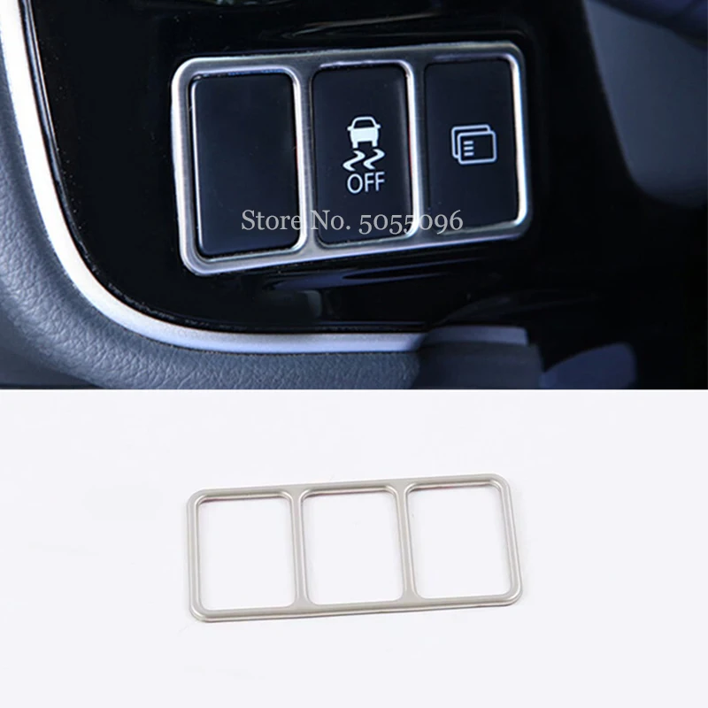 For Mitsubishi Outlander 2014 2015 2016 Stainless steel Car Headlamps Adjustment Switch Cover Trim Styling Accessories 2pcs - купить по