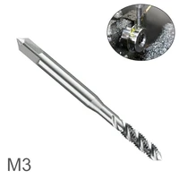 1 pcs m3 square shank high speed steel spiral screw thread tap drill bit for woodworking plastic and aluminum hss drill bits
