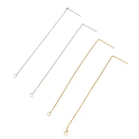10pcs charm long tassel chain stainless steel drop earrings ear line earring chain accessories for diy jewelry making findings