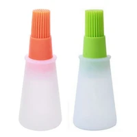 silicone oil bottle brush with lid household barbecue brush with scale cake baking tool oil bottle brush bbq accessories tools