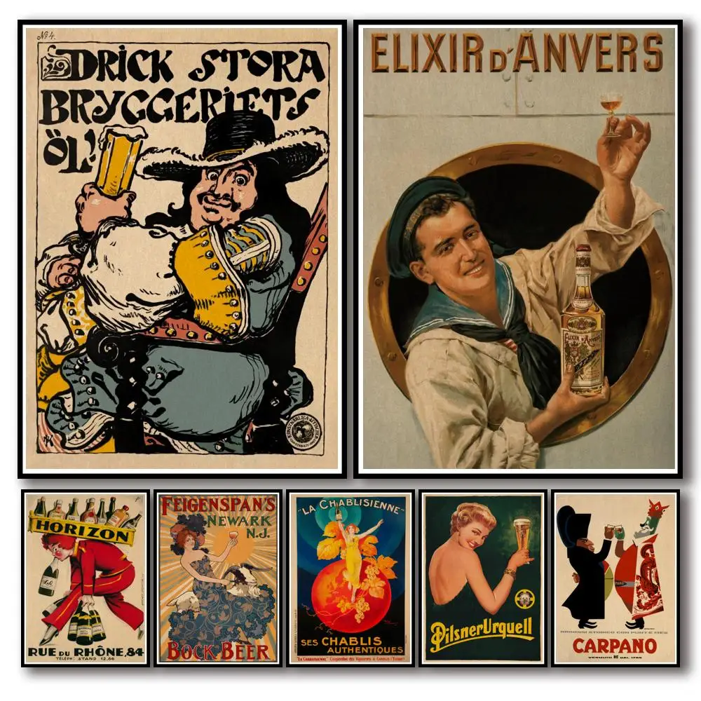 

Винтажные винные Стикеры, 50 Дизайнов, искусственная наклейка для кофейни, бара