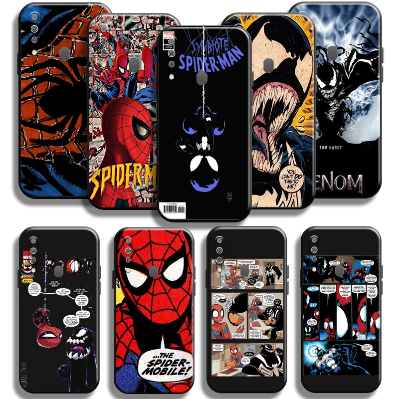

Comics Spiderman Venom For Samsung Galaxy M30 M30S Phone Case Liquid Silicon Full Protection Shockproof Cases Coque TPU Shell